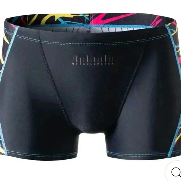MY KILOMETER MEN ATHLETIC JAMMERS | SWIMWEAR DURABLE SQUARE LEG TRUNKS 3XL - Picture 1 of 6